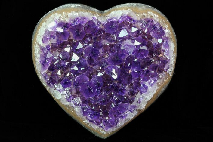 Purple Amethyst Crystal Heart - Uruguay #76807